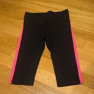 Capri length Black and Pink Leggings